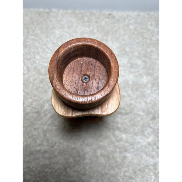 Vtg homemade wooden candleholders - Picture 5 of 5